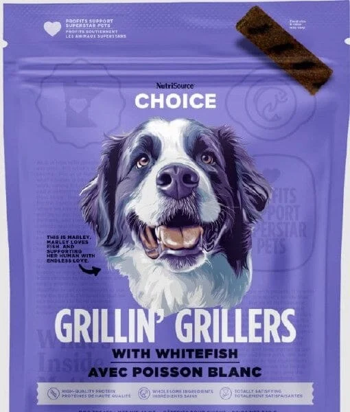 Nutrisource Choice Grillin' Grillers Whitefish Soft and Chewy Dog Treats