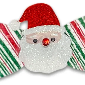 Santa Stripe Delight Hair Bow