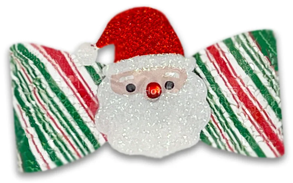 Santa Stripe Delight Hair Bow