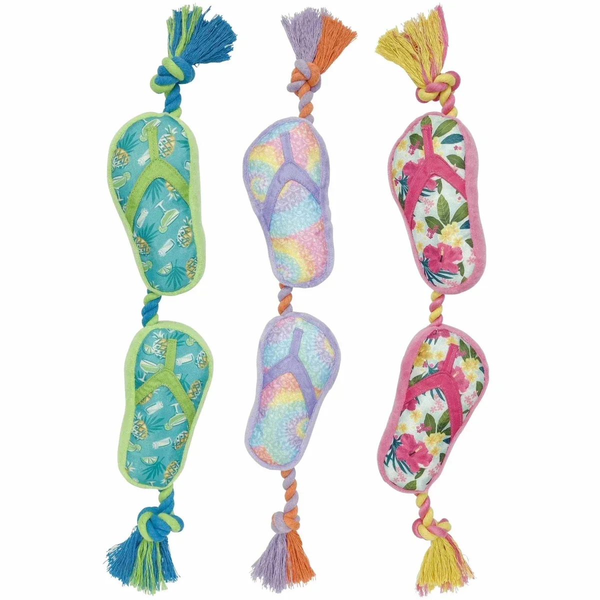 Multipet Margaritaville Flip Flop Rope Dog Toy 18 in
