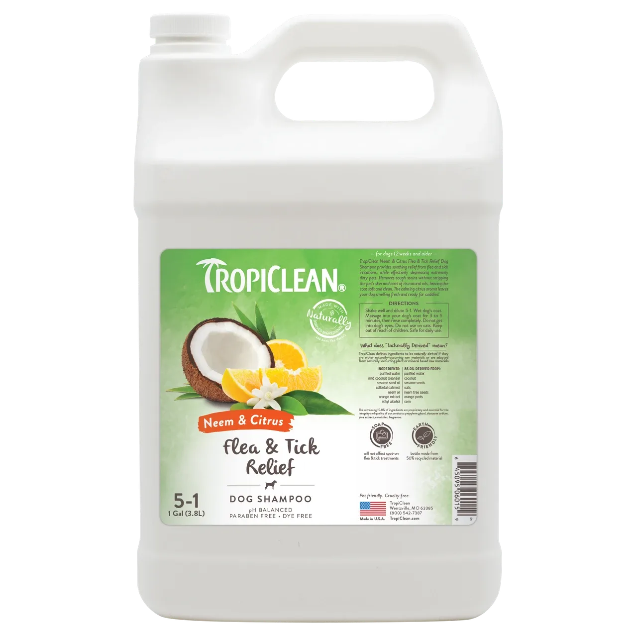 Tropiclean Opti-Neem Dog Shampoo, 1 Gallon