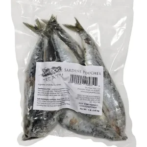 OC Raw Frozen Foods Sardines Cat and Dog Supplements and Treats - 1 lb Bag