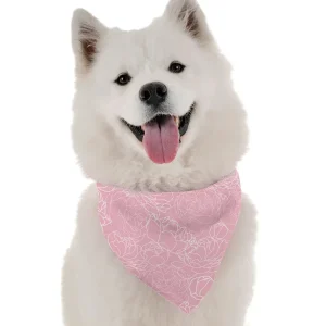 Pink Carnation Floral Dog Bandana by Bandoggies