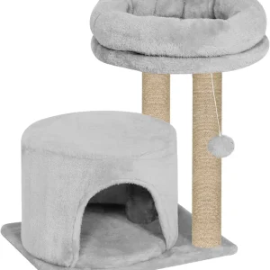 Furrlovers Tree with Condo & Elevated Perch for Cats (Grey)