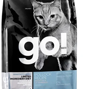 Petcurean GO! Sensitivities LID Grain-Free Pollock Recipe Dry Cat Food - 16 lb Bag