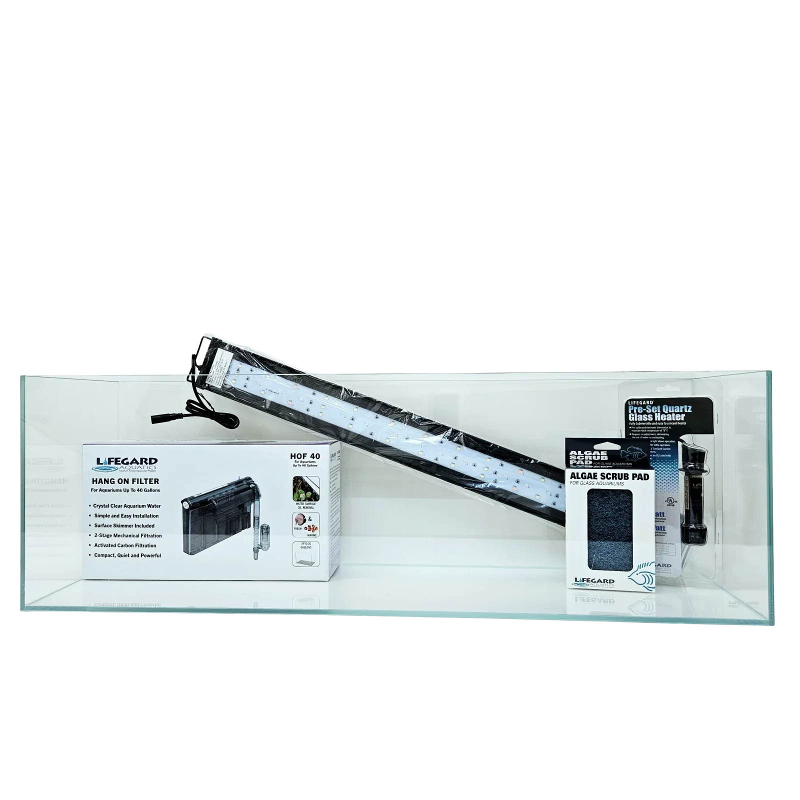 Lifegard Clear Glass Bookshelf Aquarium Kits - Image 2