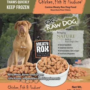 OC Raw Frozen Foods Chicken Fish & Produce Patties Raw Frozen Dog Food - 6.5 lb Bag