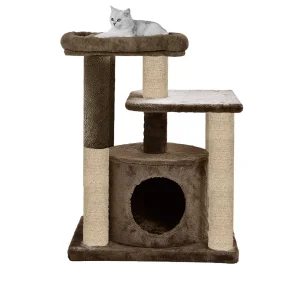 Furrlovers Cat Tree with Condo, Top Perch & Jute Rope Scratching Posts