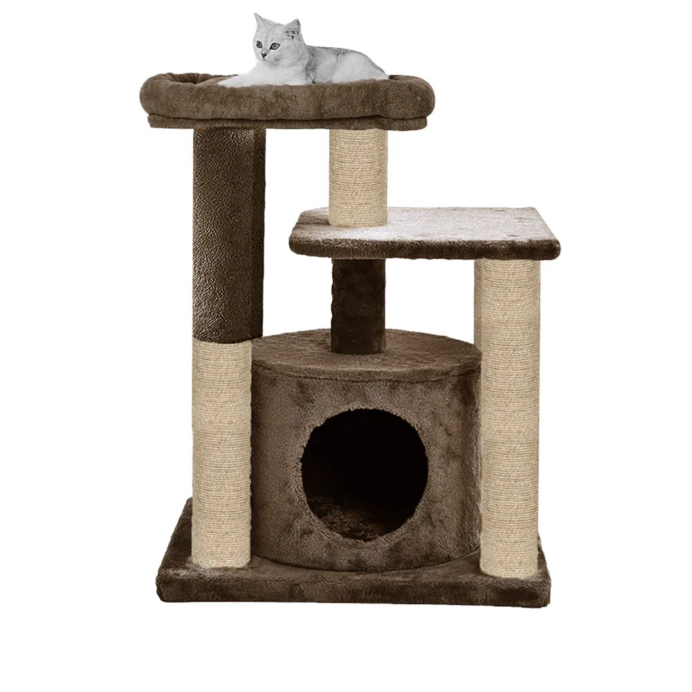 Furrlovers Cat Tree with Condo, Top Perch & Jute Rope Scratching Posts