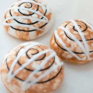 CINNAMON ROLL WOOL DOG TOY