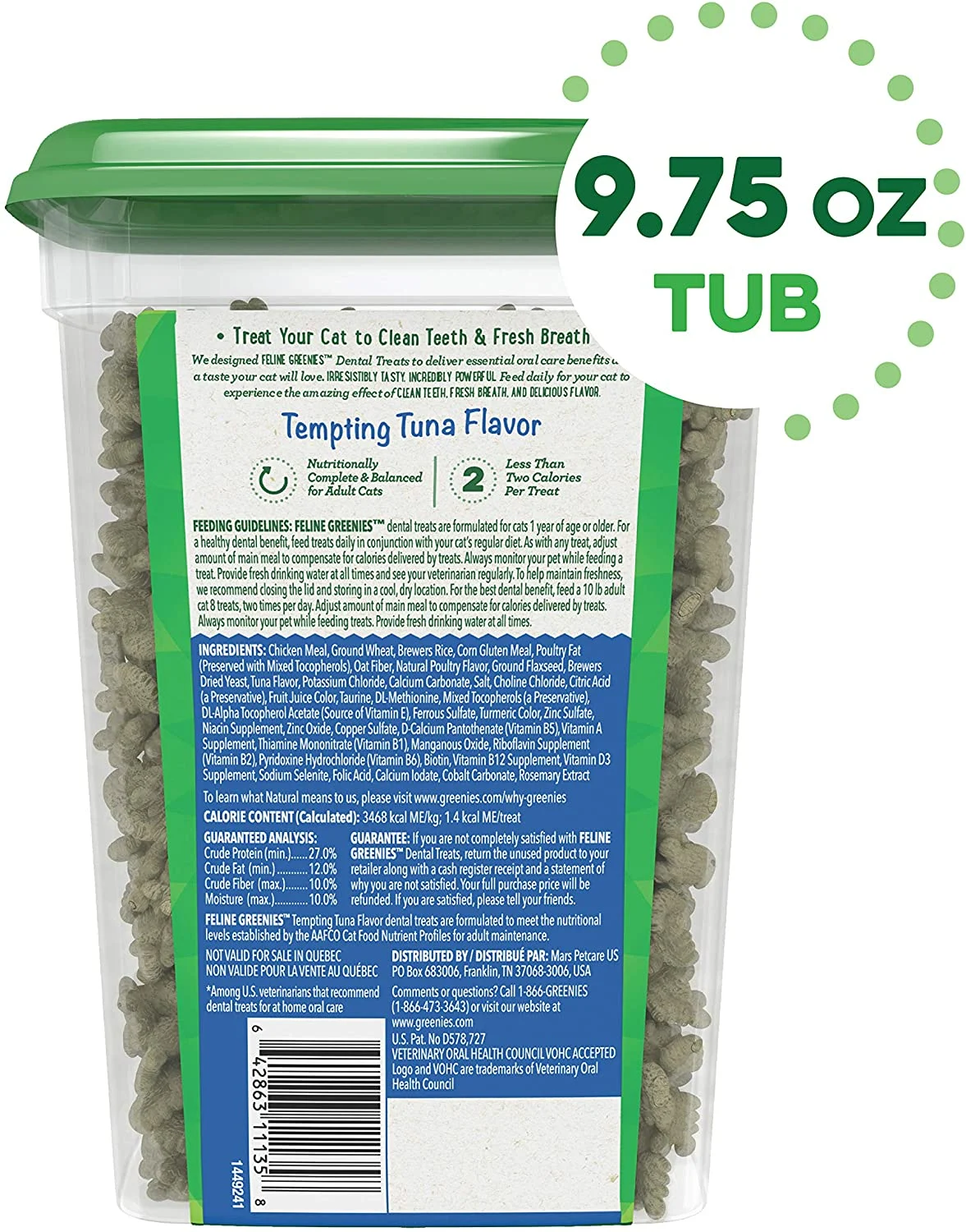 Greenies Feline Tuna Dental Cat Treats - 9.75 oz - Image 2