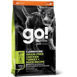 Petcurean GO! Carnivore Grain-Free Chicken, Turkey & Duck Puppy Dry Dog Food - 12 lb Bag