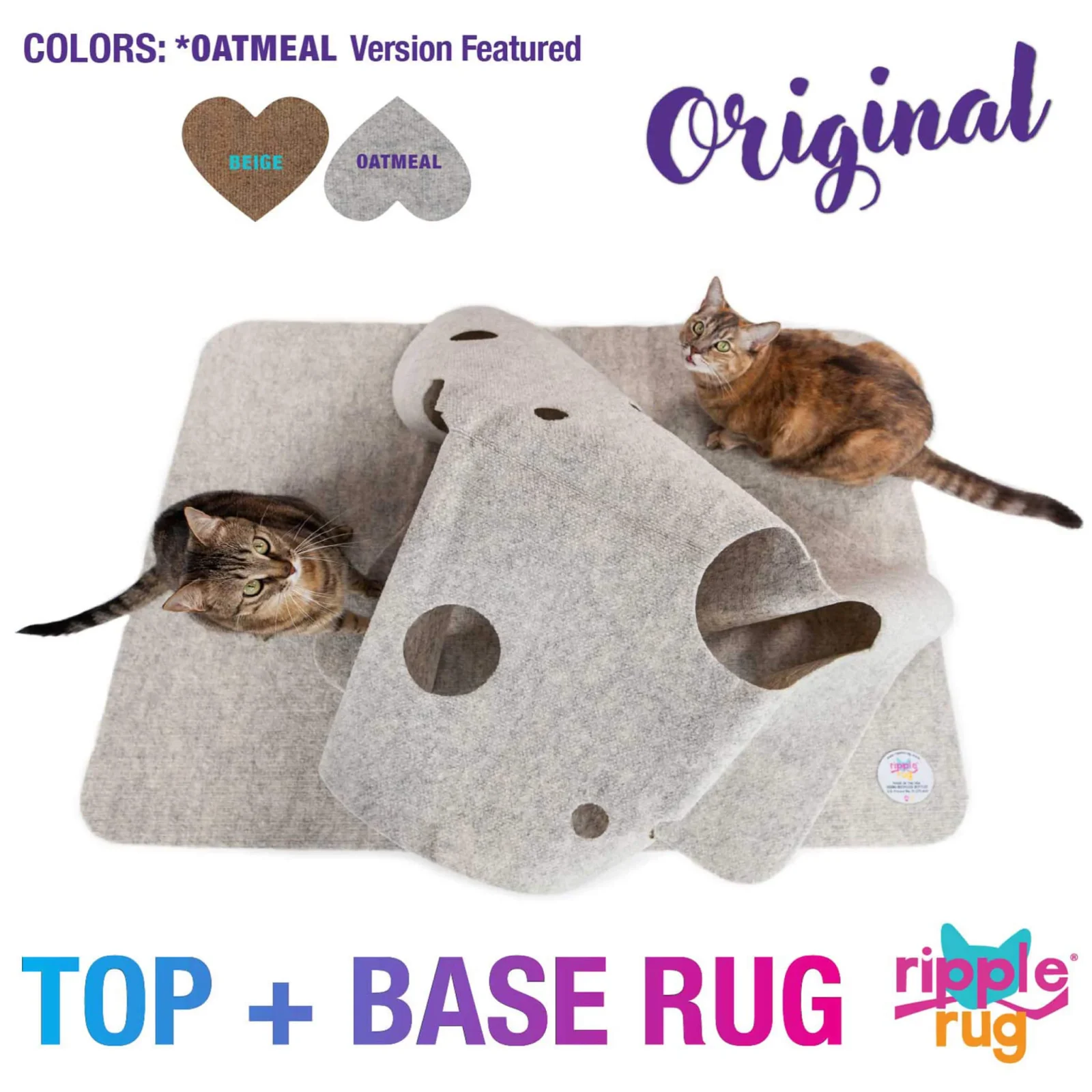 SnugglyCat Ripple Rug Interactive Dual Layer Play Mat for Cats - Image 2