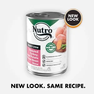 Nutro Hearty Stews Roasted Turkey, Sweet Potato & Green Bean Chunks in Gravy Canned Wet Dog Food - 12.5 oz - Case of 12
