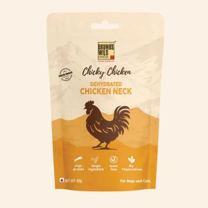 Bruno's Wild Essentials Chicky Chicken Neck Dehydrated Jerky Dog Treats