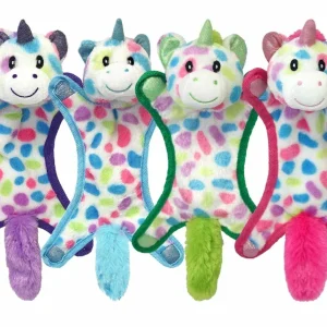 Multipet Ball-Head Unicorns Plush Dog Toy Assorted 10 in