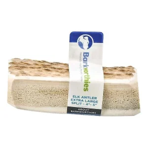 Barkworthies Elk Antler Extra Large Split Dog Chews - 8 ct Case - Case of 1