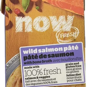 Petcurean NOW FRESH Grain-Free Wild Salmon Pate' Wet Cat Food - 6.4 oz - Case of 24