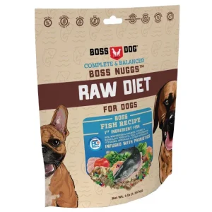 Boss Dog Frozen Complete Raw Fish Diet Raw Dog Food - 3 lb Nuggets