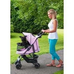 Happy Trails NO-ZIP Pet Stroller in Pink - Image 2