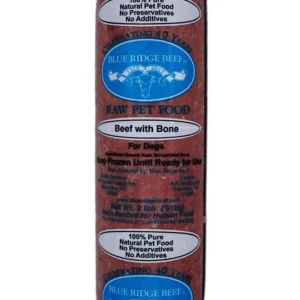 Blue Ridge Beef Frozen Food Beef & Bone Dog Chubs - 2 lb Chub
