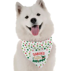 Santa's Little Helper Dog Bandana by BanDoggie