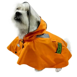 Clear View Poncho Raincoat - Orange