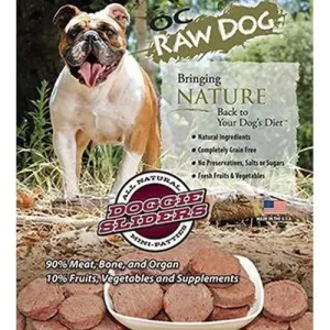 OC Raw Frozen Foods Beef & Produce Sliders Raw Frozen Dog Food - 4 lb Bag