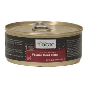 Nature's Logic Feline Beef Canned Cat Food - 5.5 oz Cans - Case of 24