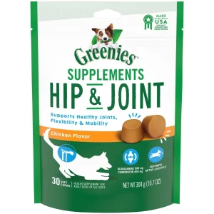 Greenies Hip & Joint Supplement for Dogs - 30 Count - 10.7 oz