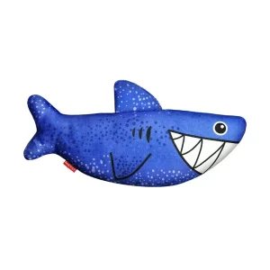 Red Dingo Durables Shark Fetch Toy For Dogs (Dark Blue)