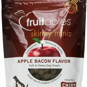 Fruitables Skinny Mini Apple & Bacon Soft and Chewy Dog Treats - 12 oz Pouch