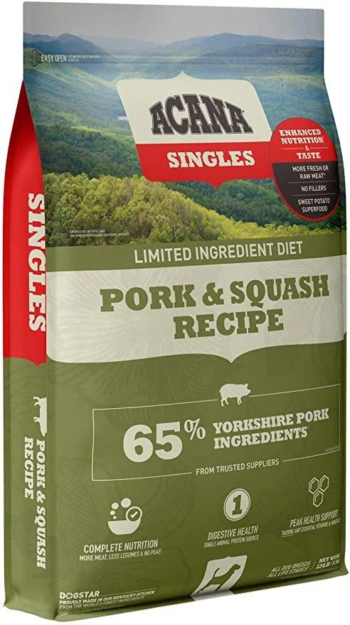 Acana 'Kentucky Dogstar Chicken' Singles Grain-Free Pork & Squash Dry Dog Food - 13 lb Bag