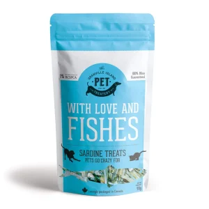 Granville Island Pet Treatery Sardines Dehydrated Dog and Cat Treats - Standard 3.17 oz Bag