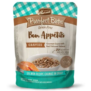 Merrick Purrfect Bistro Bon Appétits Gravies Salmon Wet Cat Food - 3 oz Cans - Case of 24