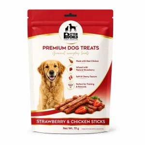 Petter World Strawberry & Chicken Sticks Gourmet Soft Dog Treats