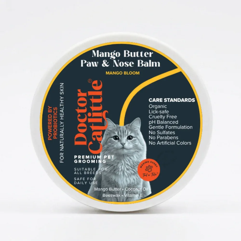 Doctor Catlittle Probiotic Mango Butter Paw & Nose Balm for Cats