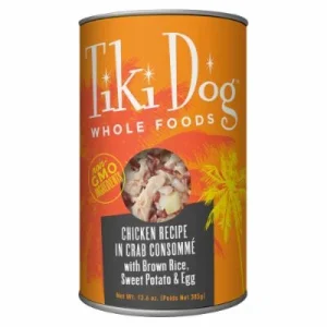 Tiki Dog Luau Chicken in Crab Consomme with Brown Rice Sweet Potato & Egg Whole Wet Dog Food - 13.6 oz Can - Case of 12