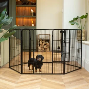 Puppy Play Pen & Crate Extension in Black by Lords & Labradors