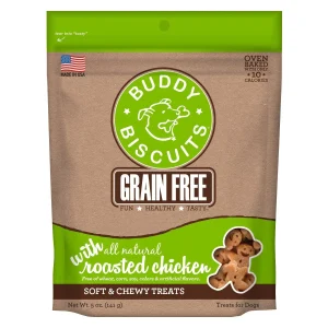 Buddy Biscuits Grain-Free Rotisserie Chicken Soft and Chewy Dog Treats - 5 oz Bag