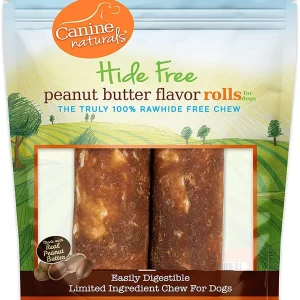 Canine Naturals Hide-Free Peanut Butter Chewy Dog Treats - 4 Inch - 4.2 oz - 2 Count