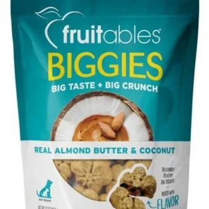 Fruitables Biggies Almond Butter & Coconut Crunchy Dog Treats - 16 oz Pouch