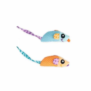 Catstages Catnip Chew Mice Dental Health Cat Toy, 2-Count