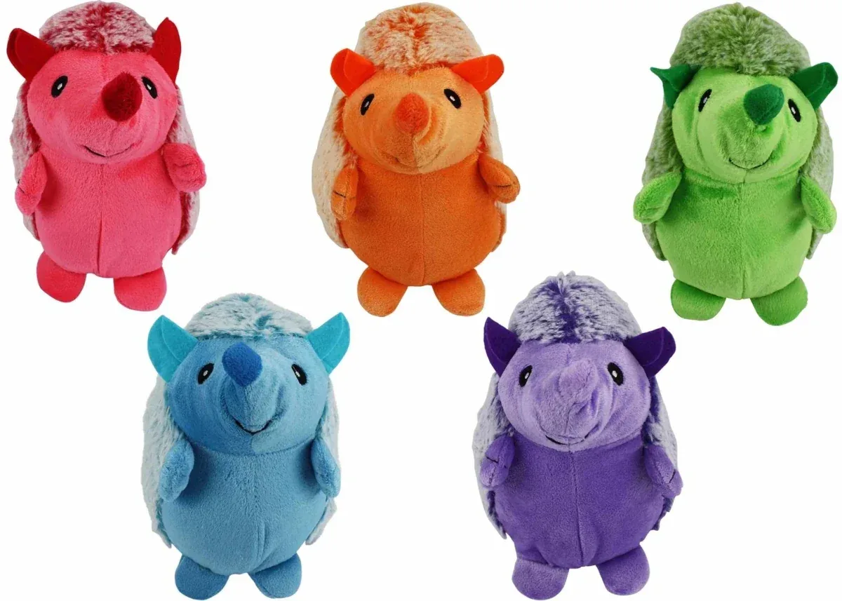 Multipet Hedgehogs Plush Dog Toy Assorted 8 in - Image 2