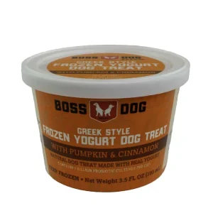 Boss Dog Pumpkin & Cinnamon Greek Style Frozen Yogurt - 3.5 fl oz (104ml) - Case of 12