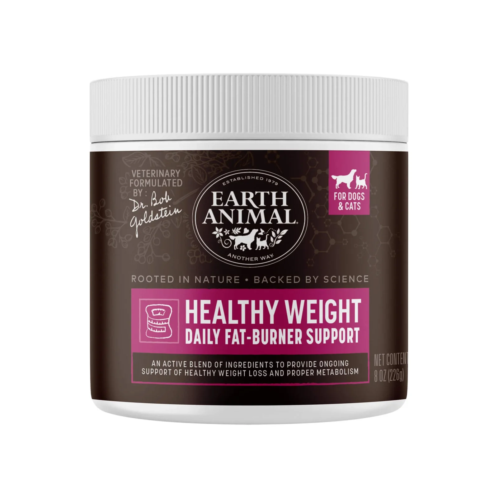 Earth Animal Healthy Weight Nutritional Supplement Powder for Cats & Dogs