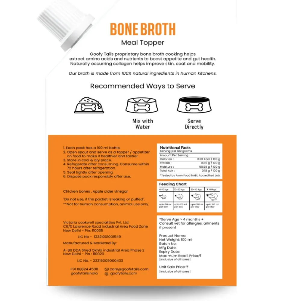 Goofy Tails Chicken Bone Broth for Dogs - Image 2