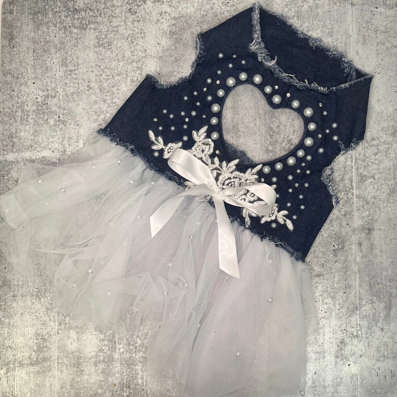 Blue Denim Bride Dress - Image 2