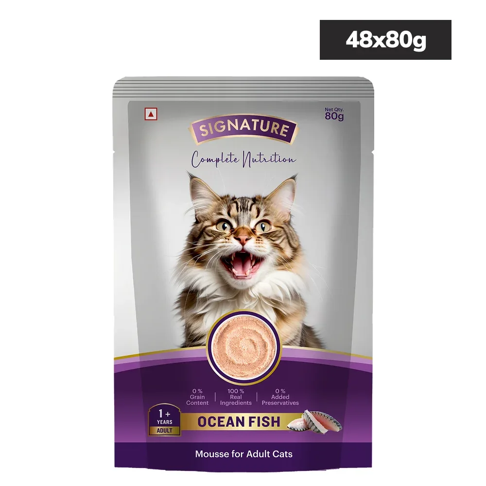 Signature Grain Zero Tuna and Chicken and Salmon and Ocean Fish Mousse Adult Cat Wet Food - Image 2