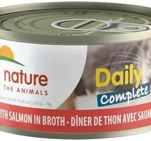 Almo Nature Cat Daily Complete Tuna Dinner with Salmon in Broth Canned Cat Food - 2.47 oz Cans - Case of 24